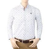 Men's Printed Casual Shirt - White, Men, Shirts, Chase Value, Chase Value