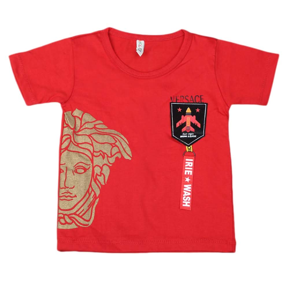 Boys Half Sleeves T-Shirt - Red, Kids, Boys T-Shirts, Chase Value, Chase Value