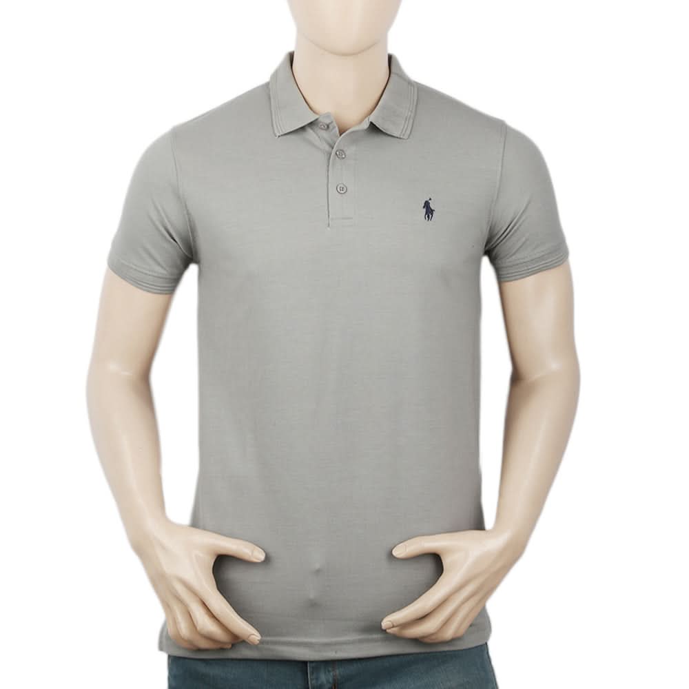 Men's Half Sleeves Polo T-Shirt - Grey, Men, T-Shirts And Polos, Chase Value, Chase Value