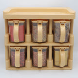 Master Chief Spice Rack 6 Jars Set 450ml - Beige, Home & Lifestyle, Storage Boxes, Chase Value, Chase Value