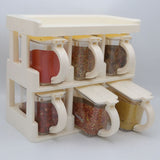 Master Chief Spice Rack 6 Jars Set 450ml - White, Home & Lifestyle, Storage Boxes, Chase Value, Chase Value