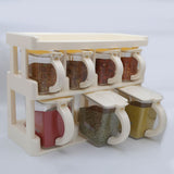 Master Chef Spice Rack 7 Jars Set 450ml - Beige, Home & Lifestyle, Storage Boxes, Chase Value, Chase Value