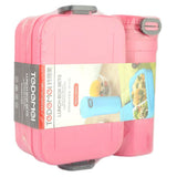 Homeo Lunch Box With Water Bottle (6702) - Pink, Kids, Tiffin Boxes And Bottles, Chase Value, Chase Value