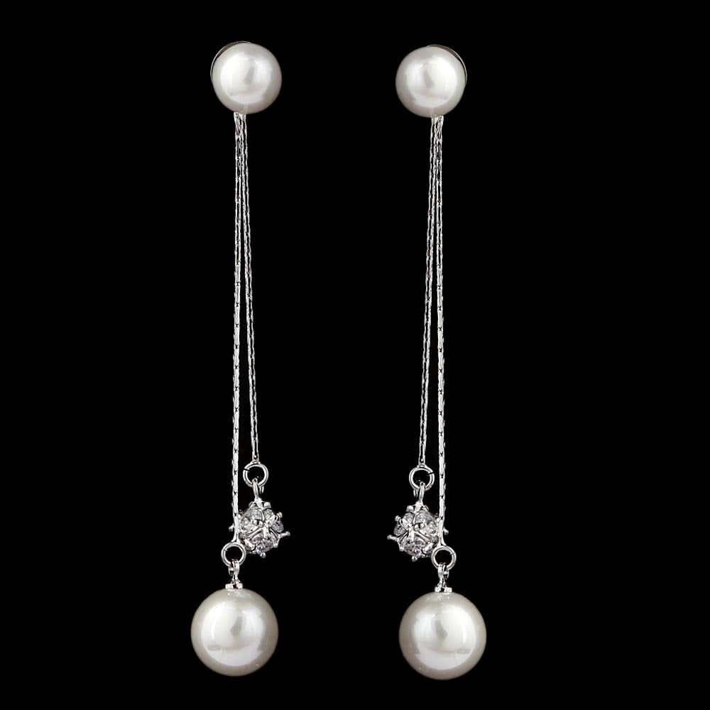 Women's Zircon Earring - White, Women, Earrings & Tops, Chase Value, Chase Value