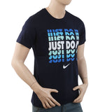 Men's Half Sleeves Printed T-Shirt - Navy Blue, Men, T-Shirts And Polos, Chase Value, Chase Value