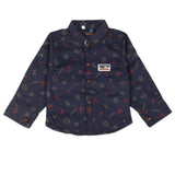 Newborn Boys Full Sleeves Shirt - Navy Blue, Newborn Boys Shirts & T-Shirts, Chase Value, Chase Value