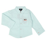 Newborn Boys Full Sleeves Shirt - Cyan, Newborn Boys Shirts & T-Shirts, Chase Value, Chase Value