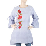 Women's Embroidered Kurti - Blue, Women, Ready Kurtis, Chase Value, Chase Value