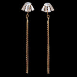 Women's Zircon Earring - Golden, Women, Earrings & Tops, Chase Value, Chase Value