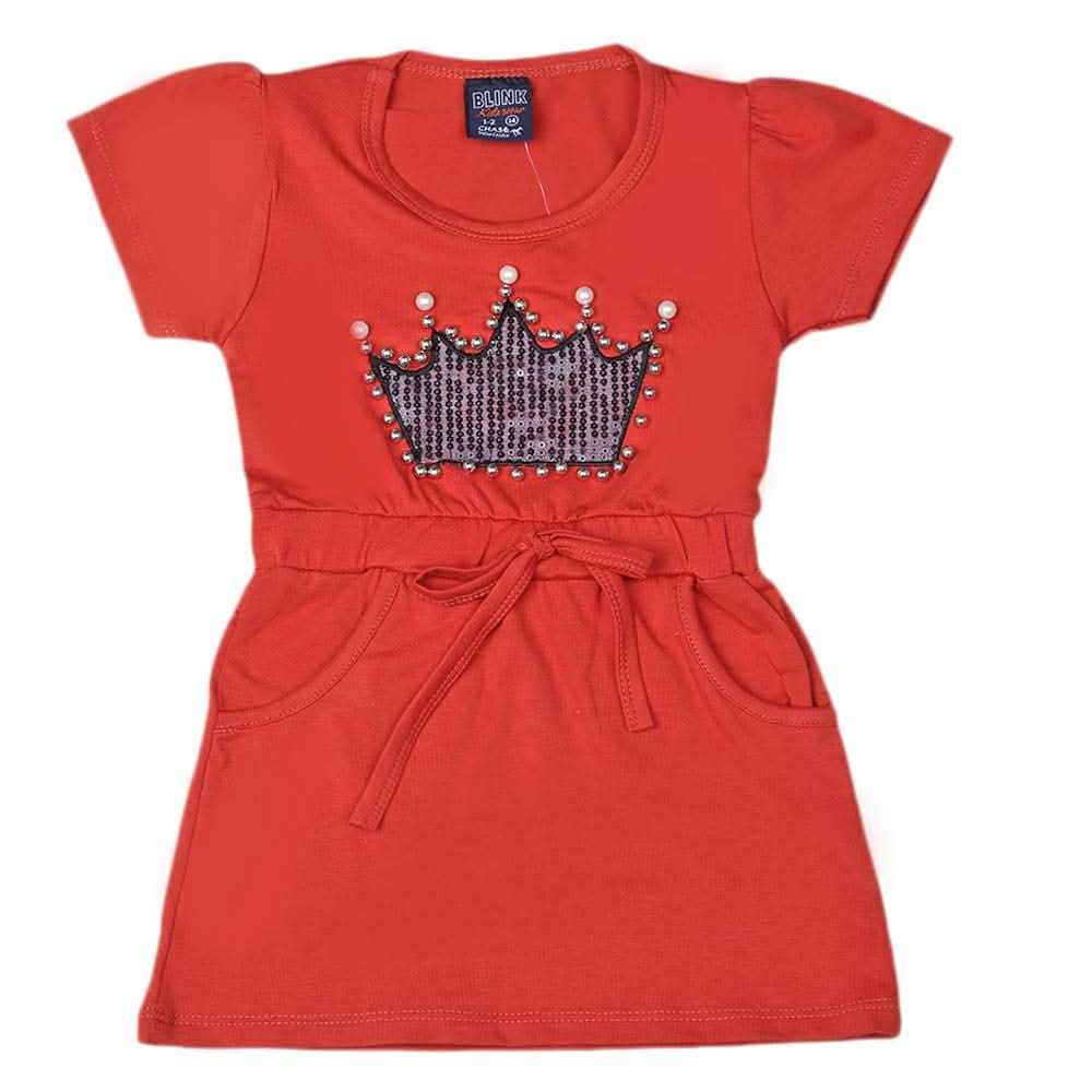 Girls H/S long T-shirt-Rust, Kids, Girls T-Shirts, Chase Value, Chase Value