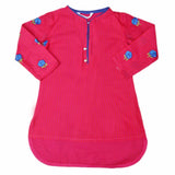 Girls Embroidered Cotton Kurti - Pink, Kids, Girls Kurti, Chase Value, Chase Value
