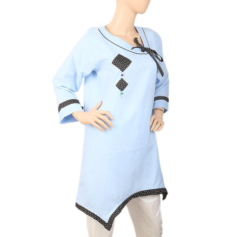 Women's Denim Kurti - Light Blue, Women, Ready Kurtis, Chase Value, Chase Value