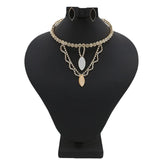 Women's Choker Necklace Set - Golden, Women, Jewellery Set, Chase Value, Chase Value