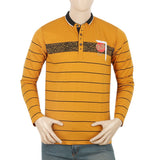 Men's Full Sleeves Sherwani Collar T-Shirt - Mustard, Men, T-Shirts And Polos, Chase Value, Chase Value