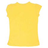 Girls Half Sleeve Fancy T-Shirt - Yellow - test-store-for-chase-value