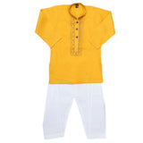 Boys Embroidered Kurta Shalwar Suit - Yellow, Kids, Boys Shalwar Kameez, Chase Value, Chase Value
