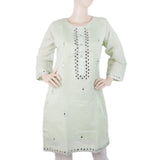 Women's Embroidered Kurti - Light Green, Women, Ready Kurtis, Chase Value, Chase Value