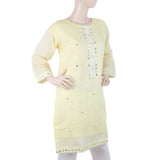 Women's Embroidered Kurti With Stone - Yellow, Women, Ready Kurtis, Chase Value, Chase Value