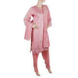 Women's Embroidered 03Pcs Suit With Stone - Pink, Women, 3Pcs Shalwar Suits, Chase Value, Chase Value