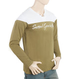 Men's Full Sleeves T-Shirt - Olive Green, Men, T-Shirts And Polos, Chase Value, Chase Value
