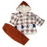 Newborn Girls Full Sleeves Suit - Brown, Newborn Girls Sets & Suits, Chase Value, Chase Value