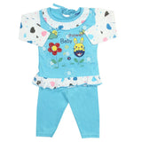 Newborn Girls Full Sleeves Suit - Blue, Newborn Girls Sets & Suits, Chase Value, Chase Value