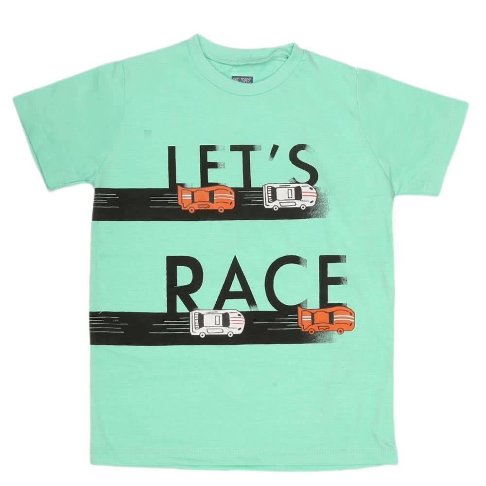 Boys Print T-Shirt - Sea Green, Kids, Boys T-Shirts, Chase Value, Chase Value