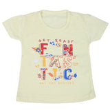 Girls Half Sleeves T-Shirt - Yellow, Kids, Girls T-Shirts, Chase Value, Chase Value