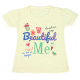 Girls Half Sleeves T-Shirt - Yellow, Kids, Girls T-Shirts, Chase Value, Chase Value