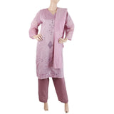 Women's Embroidered 03Pcs Suit With Stone - Light Purple, Women, 3Pcs Shalwar Suits, Chase Value, Chase Value