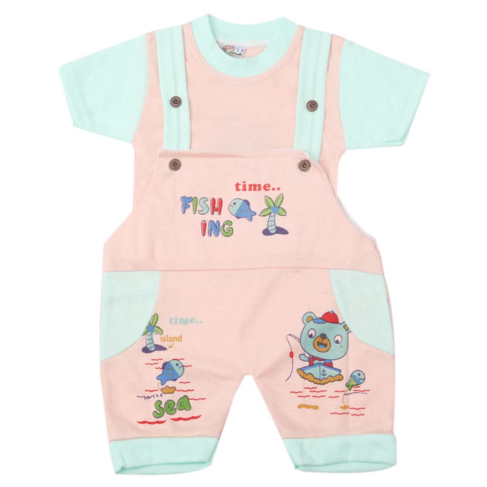 Newborn Boys Half Sleeves Romper - Pink, Kids, Newborn Boys Rompers, Chase Value, Chase Value