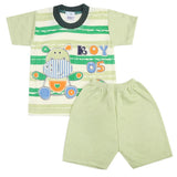 Newborn Boys Half Sleeves Suit - Green, Kids, New Born Boys Sets And Suits, Chase Value, Chase Value