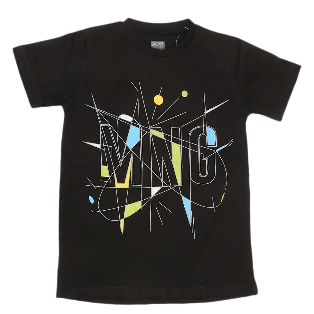 Boys Print T-Shirt - Black, Kids, Boys T-Shirts, Chase Value, Chase Value