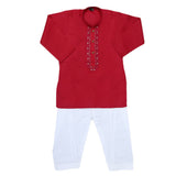 Boys Embroidered Kurta Shalwar Suit - Maroon, Kids, Boys Shalwar Kameez, Chase Value, Chase Value