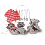 Metal Kitchen Set For Kids - Silver, Kids, Cosmetic and Kitchen Sets, Chase Value, Chase Value