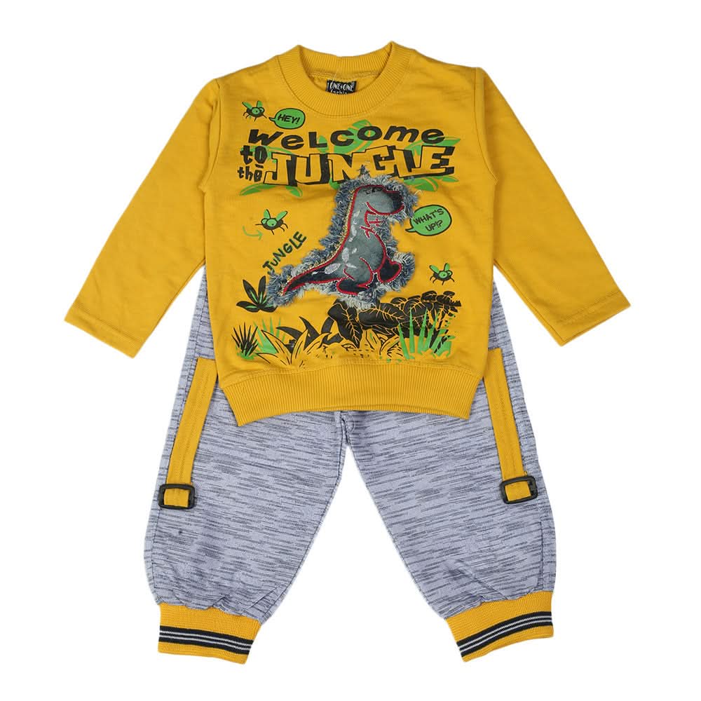 Boys Full Sleeves Suit - Mustard, Boys Sets & Suits, Chase Value, Chase Value