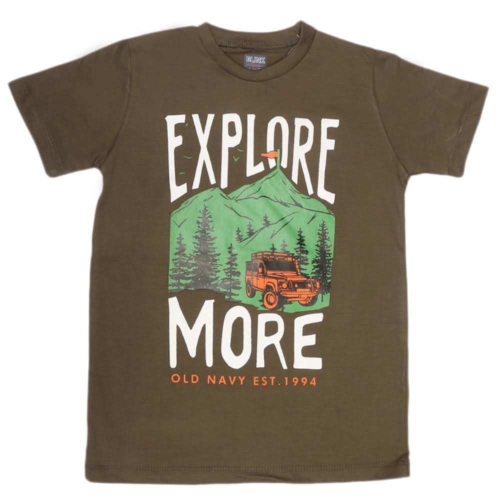 Boys Print T-Shirt - Green, Kids, Boys T-Shirts, Chase Value, Chase Value
