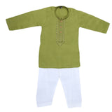 Boys Embroidered Kurta Shalwar Suit - Green, Kids, Boys Shalwar Kameez, Chase Value, Chase Value