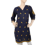 Women's Embroidered Kurti - Navy Blue, Women, Ready Kurtis, Chase Value, Chase Value