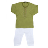 Boys Embroidered Kurta Shalwar Suit - Green, Kids, Boys Shalwar Kameez, Chase Value, Chase Value
