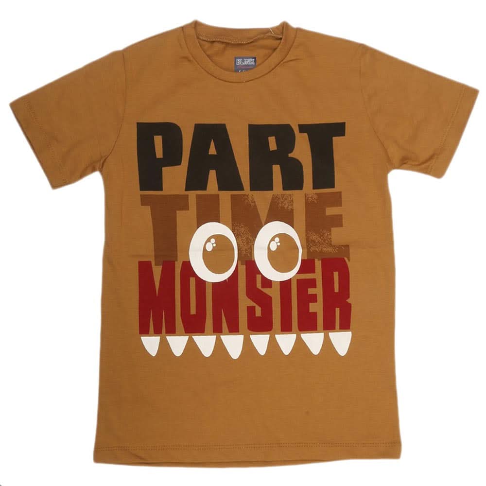 Boys Print T-Shirt - Camel, Kids, Boys T-Shirts, Chase Value, Chase Value