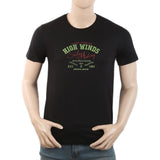 Men's Round Neck Half Sleeves T-Shirt - Black, Men, T-Shirts And Polos, Chase Value, Chase Value