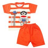 Newborn Boys Half Sleeves Suit - Rust, Kids, New Born Boys Sets And Suits, Chase Value, Chase Value