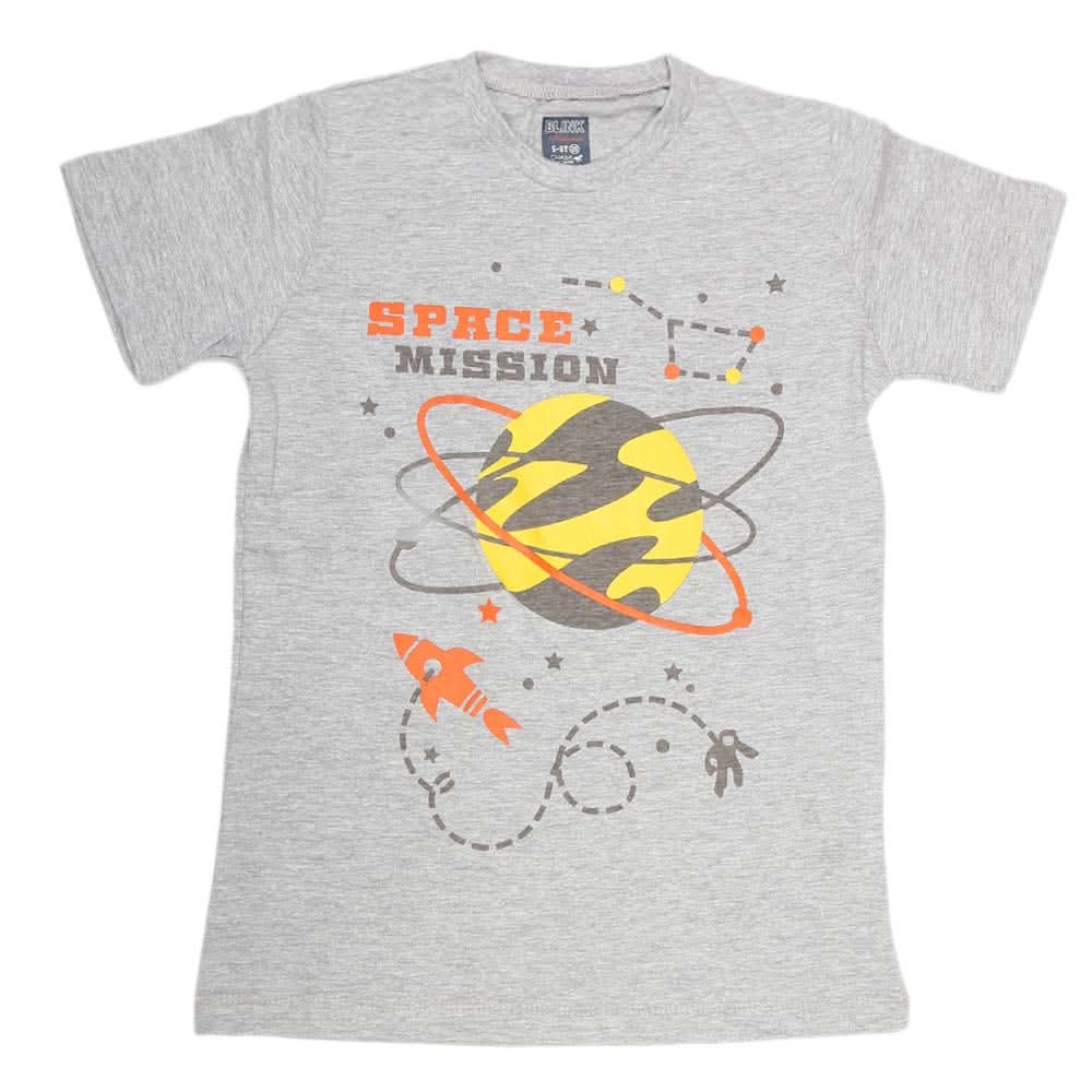 Boys Print T-Shirt - Grey, Kids, Boys T-Shirts, Chase Value, Chase Value