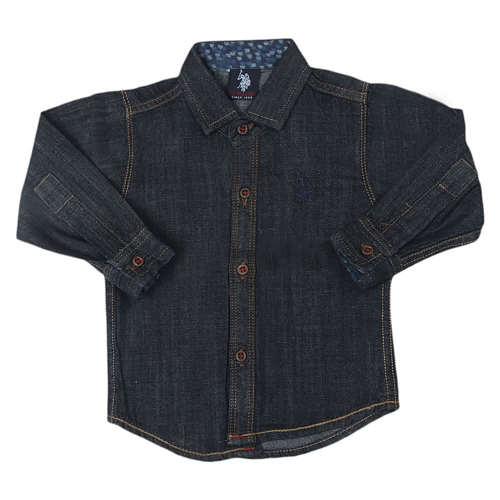 Boys Full Sleeves Casual Shirt - Denim Grey, Kids, Boys Shirts, Chase Value, Chase Value