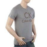 Men's Round Neck Half Sleeves T-Shirt - Grey, Men, T-Shirts And Polos, Chase Value, Chase Value