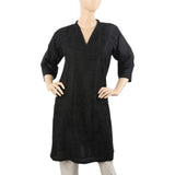 Women's Embroidered Kurti - Black, Women Ready Kurtis, Chase Value, Chase Value