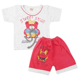 Newborn Boys Half Sleeves Suit - Dark Pink, Kids, New Born Boys Sets And Suits, Chase Value, Chase Value