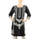 Women's Embroidered Kurti - Black, Women Ready Kurtis, Chase Value, Chase Value