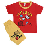 Boys Short Suit - Red, Kids, Boys Sets And Suits, Chase Value, Chase Value